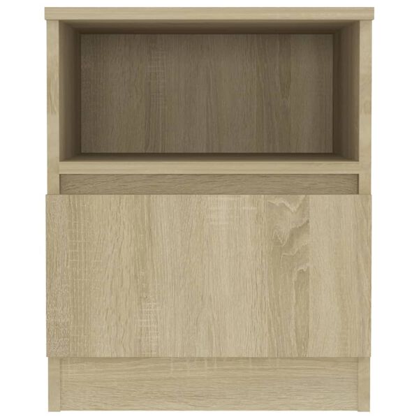 vidaXL Bed Cabinet Set of 2 Sonoma oak Engineered wood Medium