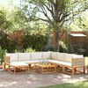 vidaXL Garden Sofa Set Beige, Cream White