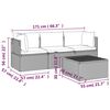 vidaXL Garden Lounge Set Grey PE rattan Modular, Sectional