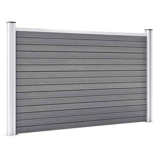 vidaXL Garden Fence WPC 139"x41.7" Gray