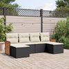 vidaXL Garden Sofa Set Black PE Rattan Large UV-resistant materials