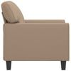 vidaXL Sofa Chair Cappuccino Faux Leather, Polyester, Cotton, Metal, Foam