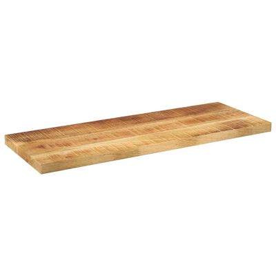 long wooden cutting board or shelf plank