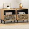 vidaXL Bedside Cabinets 2 pcs 15.7"x13"x18.1" Solid Wood Mango