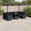 vidaXL Garden Sofa Set Black