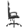 vidaXL Gaming Chair Black and White Faux Leather
