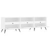 vidaXL TV Cabinet White Engineered Wood, Iron Extra Large TV Cabinet