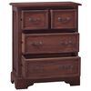 vidaXL Chest Of Drawer Classic Brown Solid Mahogany Wood Medium
