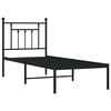 vidaXL Bed Frame Black Powder-Coated Steel Small Single Bed Frame