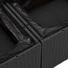 vidaXL Garden Sofa Set with Cushion with Storage Manual 10 pcs Black