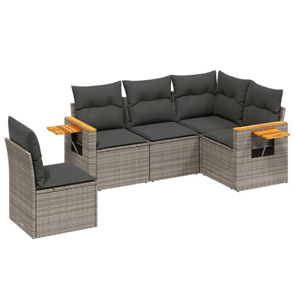 vidaXL Garden Sofa Set Grey