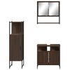 vidaXL Bathroom Furniture Set Brown Oak Engineered Wood, Powder-Coated Steel