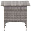 vidaXL Outdoor Table Grey PE rattan, powder-coated steel Compact Durable