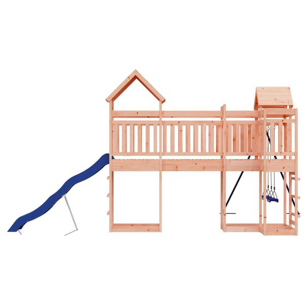vidaXL Outdoor Playset Natural Wood, Blue