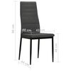 vidaXL Dining Chair Set of 4 Dark Grey
