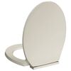 vidaXL Soft-Close Toilet Seat Apricot Oval