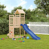 vidaXL Outdoor Playset Natural wood and blue Solid pine Large Durable