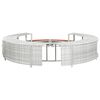 vidaXL Spa Surround Light Gray Poly Rattan