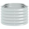 vidaXL Garden Raised Bed Silver Galvanized steel Large Durable