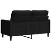 vidaXL 2-Seater Sofa Black 47.2 " Velvet