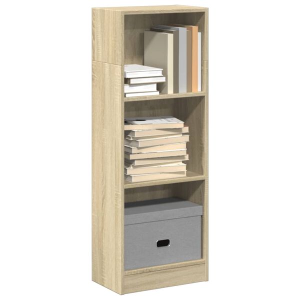 vidaXL Bookcase Sonoma oak Engineered wood Tall Fantastic Bookshelf