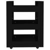 vidaXL Kitchen Trolley Black 23.6x17.7x31.5" Engineered Wood