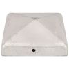 vidaXL Pyramid Fence Post Caps 6 pcs Galvanised Metal 3.58x3.58"