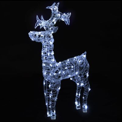vidaXL Reindeer Christmas Decoration 90 LEDs 23.6"x6.3"x39.4" Acrylic