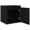 vidaXL Wall-mounted Bedside Cabinet Black Engineered wood