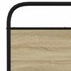 vidaXL Bed Frame Sonoma Oak Steel and engineered wood Double bed Sturdy