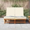 vidaXL Sun Lounger Reclining Brown 125 x 200 x 84cm Solid Acacia wood