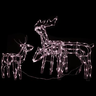 vidaXL 3 Piece Christmas Light Display Reindeers 229 LEDs