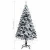 vidaXL Artificial Christmas Tree Green with white snow effect PVC 59 in