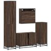 vidaXL Bathroom Furniture Set Brown oak Engineered wood, metal Medium