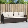 vidaXL Sun Lounger Brown PE rattan 78.7 x 20.7 x 27.4 in