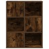 vidaXL Bookcase Smoked oak Engineered wood Bookcase Rectangular Modern