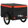 vidaXL Bike Trailer Black and Orange 99.2 lb Iron