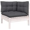 vidaXL Garden Lounge Set White and Anthracite