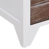 vidaXL Cabinet Set of 2 Brown and White Paulownia Wood and Plywood