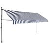 vidaXL Retractable Awning Blue and white