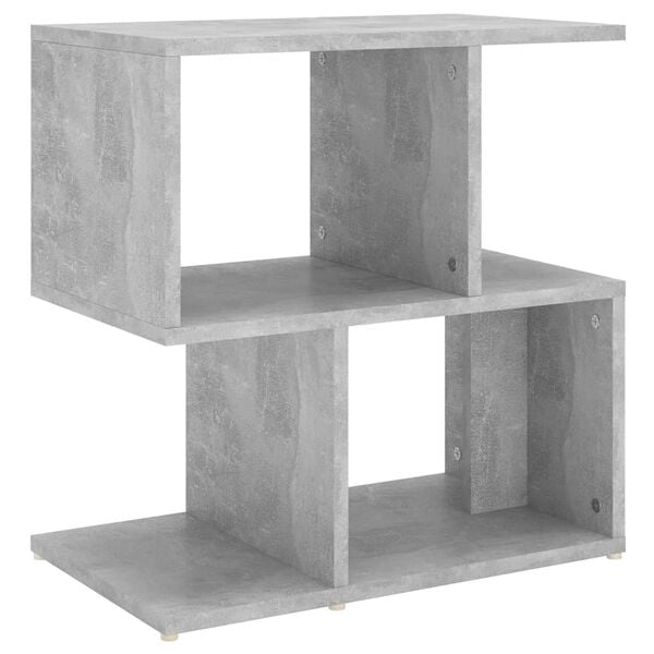vidaXL Bedside Cabinet Concrete Gray Engineered Wood