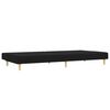 vidaXL Sofa Bed Black Fabric (100% polyester), wood, plastic 2-seater