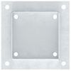 vidaXL Post Bases Square 12 pcs Silver 3.98x3.98" Galvanised Steel