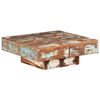 vidaXL Coffee Table Mixed Color Solid Reclaimed Wood 31.5x31.5 in