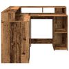 vidaXL Desk Old wood Engineered wood L-shaped, Compact Desk