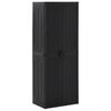 vidaXL Garden Cabinet Black Polypropylene Medium Garden Cabinet