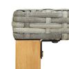 vidaXL Garden Bench Grey PE (polyethylene) rattan, acacia wood Medium