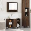 vidaXL Bathroom Furniture Set Brown Oak Engineered wood, metal, glass