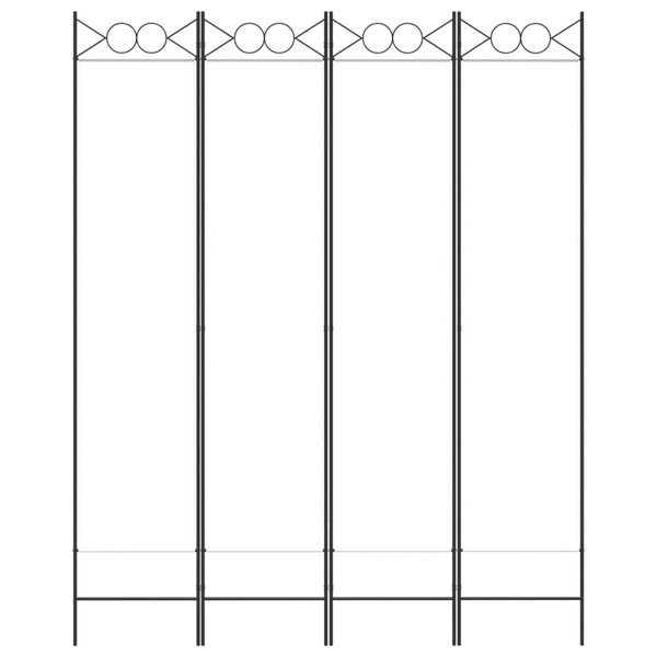 vidaXL 4-Panel Room Divider White 63"x78.7" Fabric