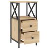 vidaXL Bedside Cabinet Sonoma Oak Engineered Wood Compact